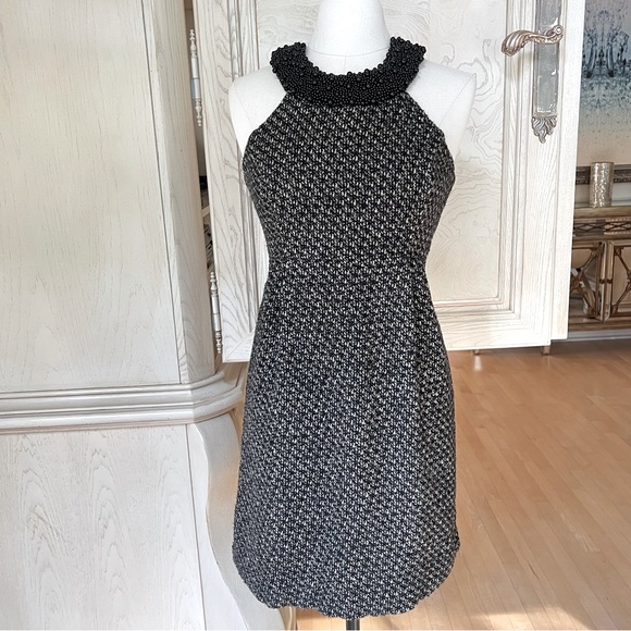 INC International Concepts Tweed Wool Blend Beaded Neck Sleeveless Dress - Picture 2 of 12